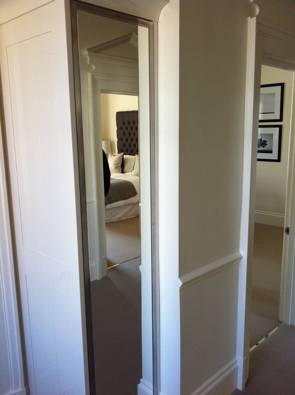 Full-length wardrobe mirror fitted in Earlsfield home